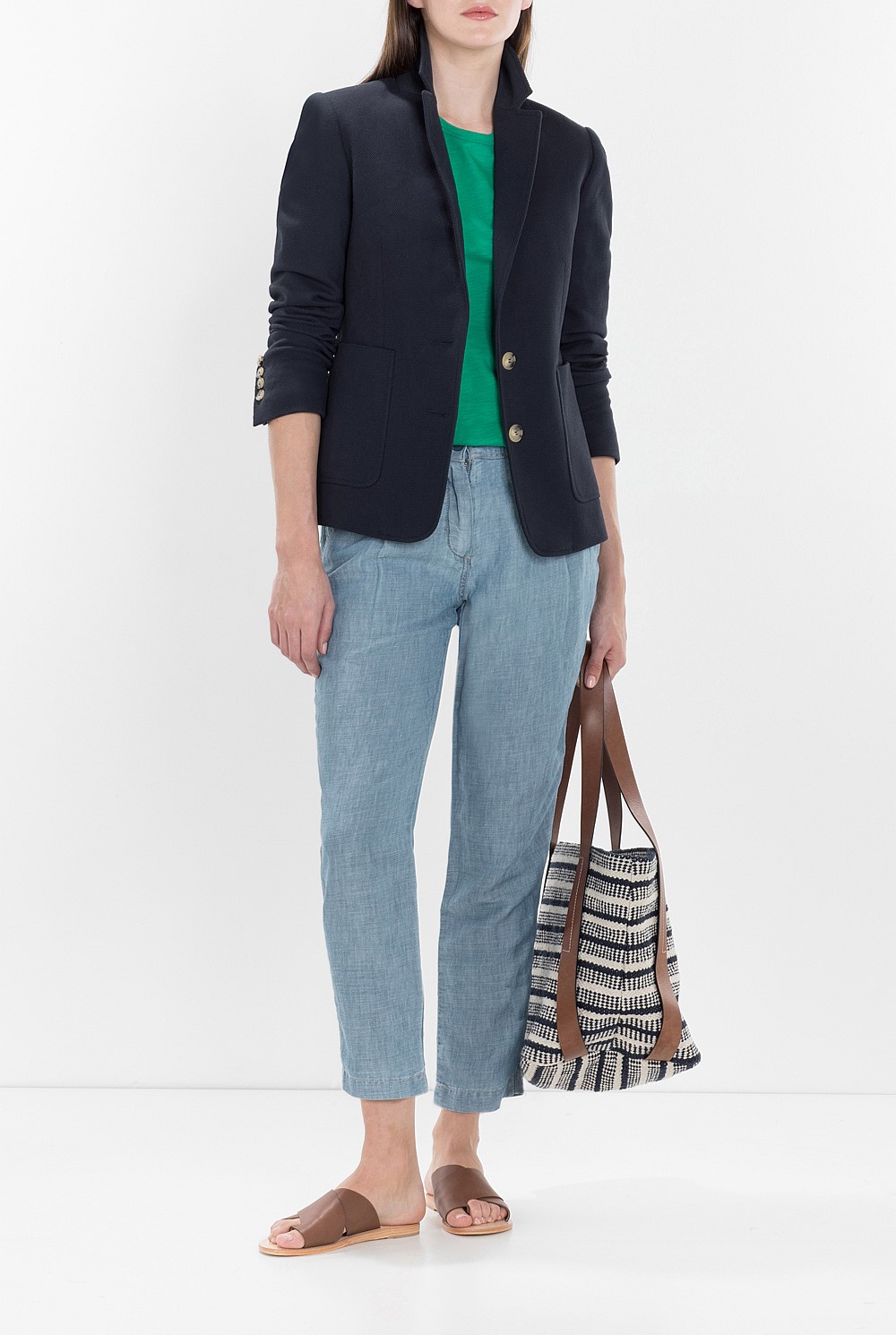 Textured Cotton Blazer