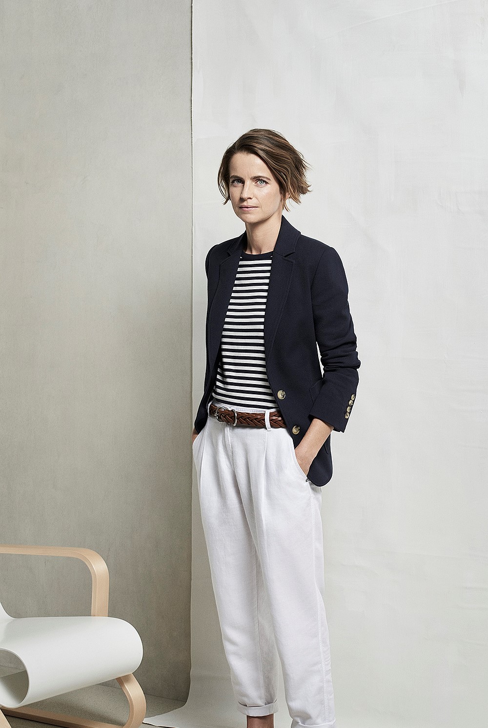 Textured Cotton Blazer