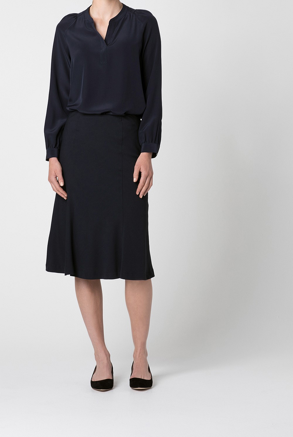 Viscose Wool Twill Skirt