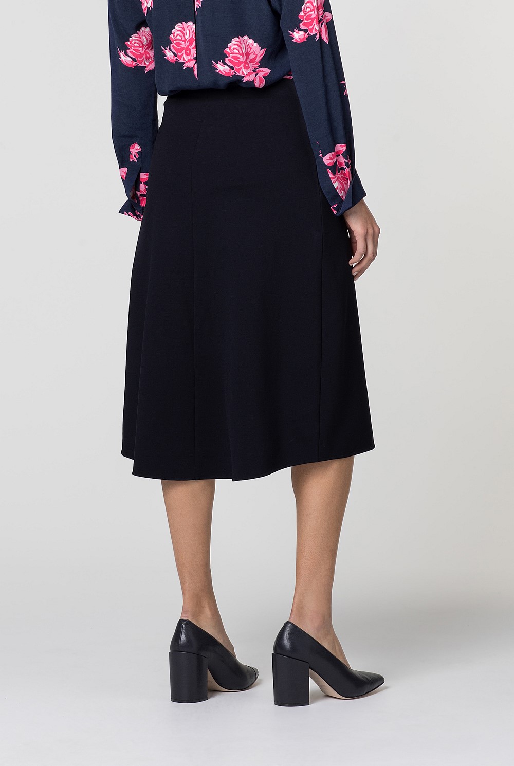 Ponte Fold Detail Skirt
