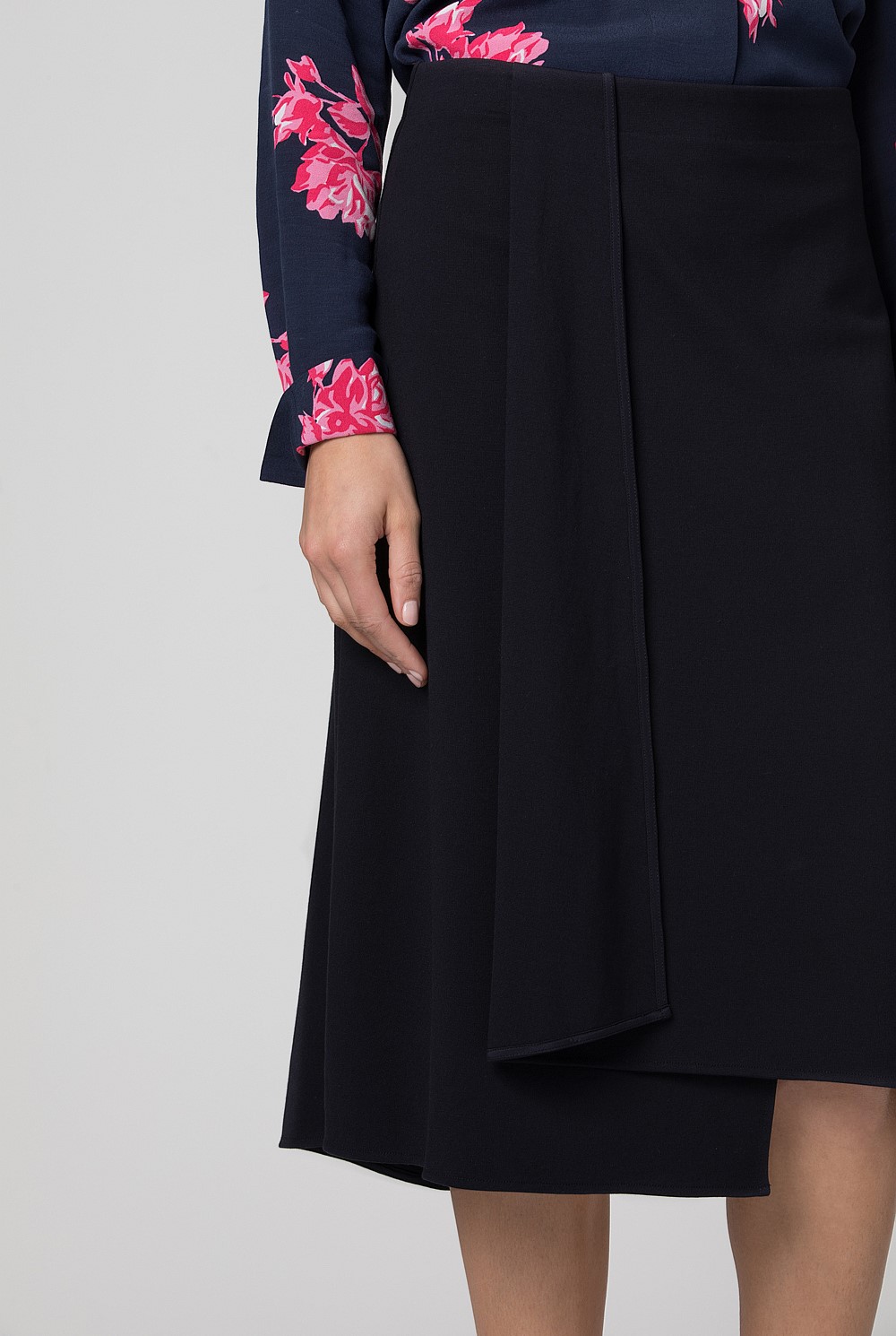 Ponte Fold Detail Skirt