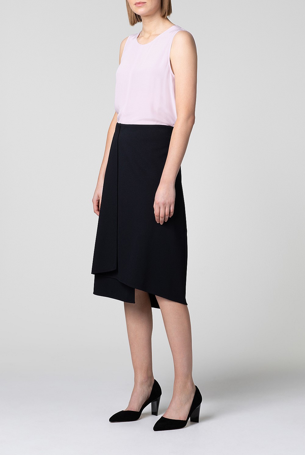 Ponte Fold Detail Skirt