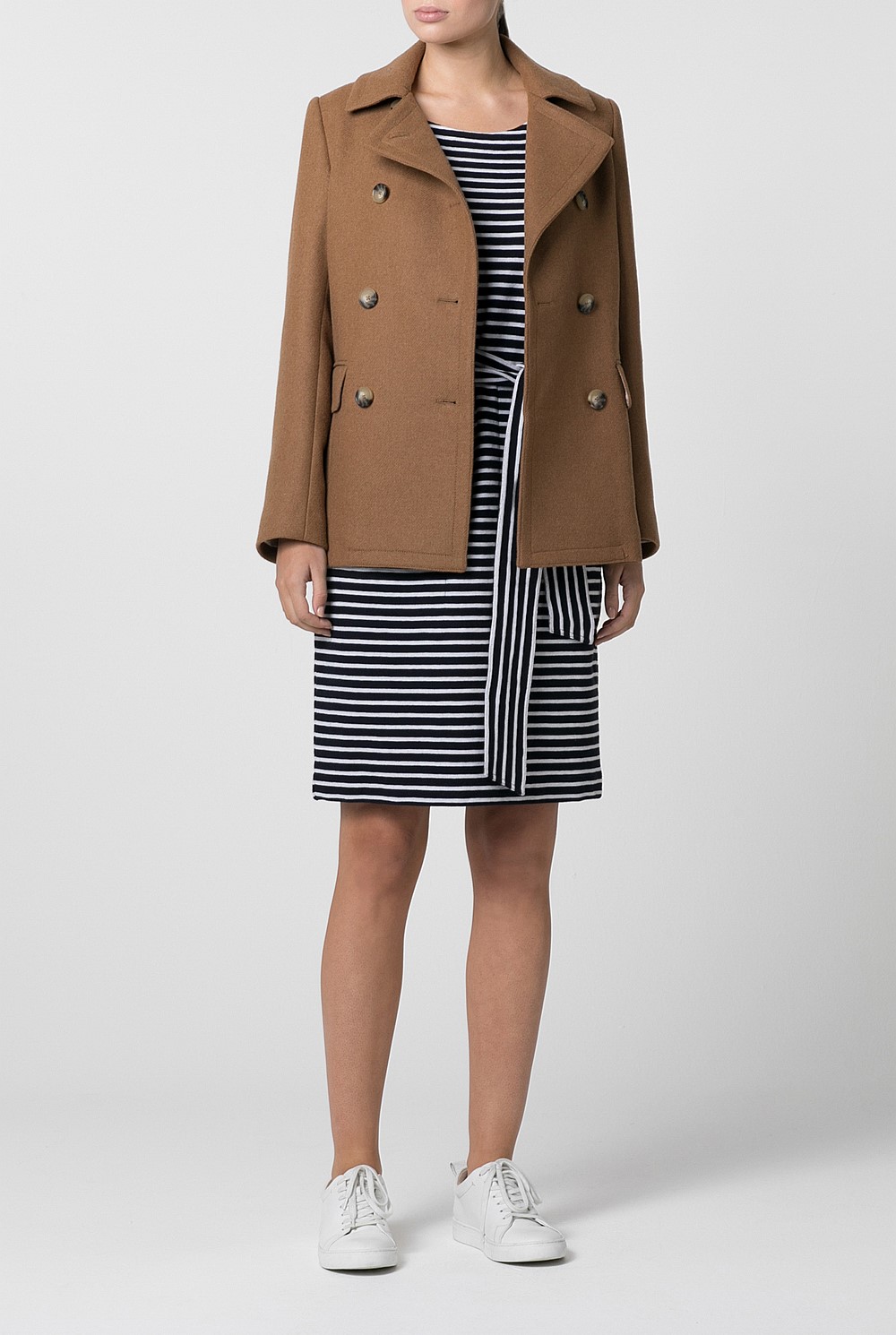 Texture Wool Blend Peacoat