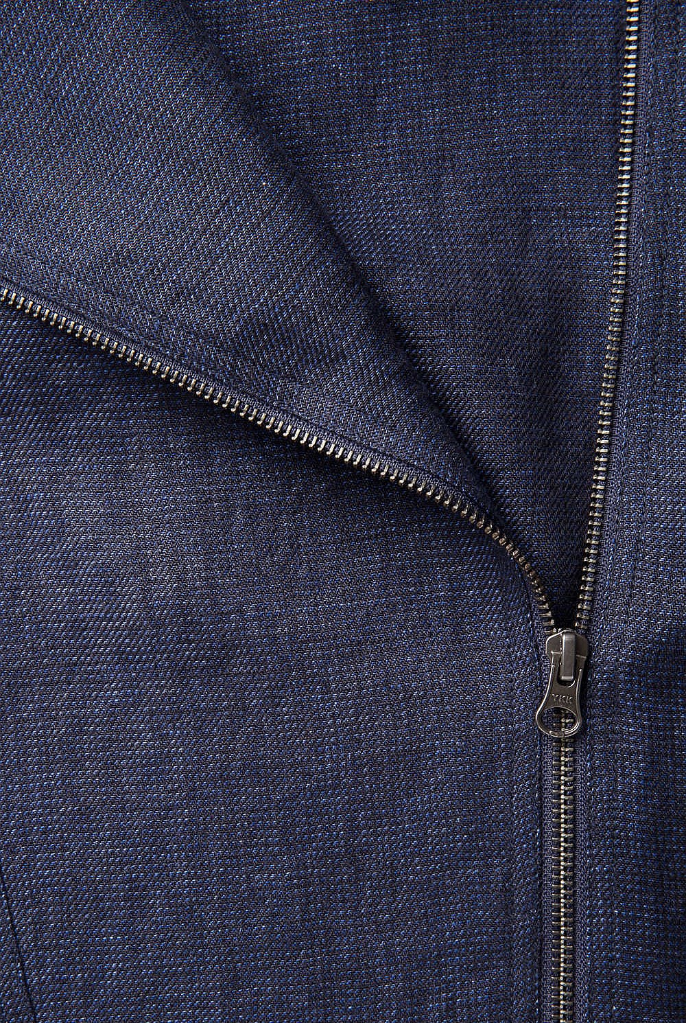 Linen Yarn Dyed Biker Jacket