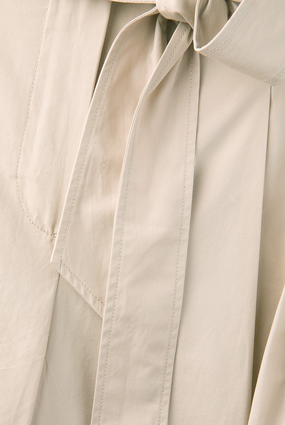 Tie Front Wide Leg Cotton Trouser