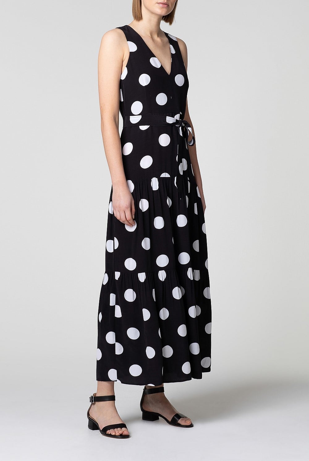 Spot Print Maxi Dress
