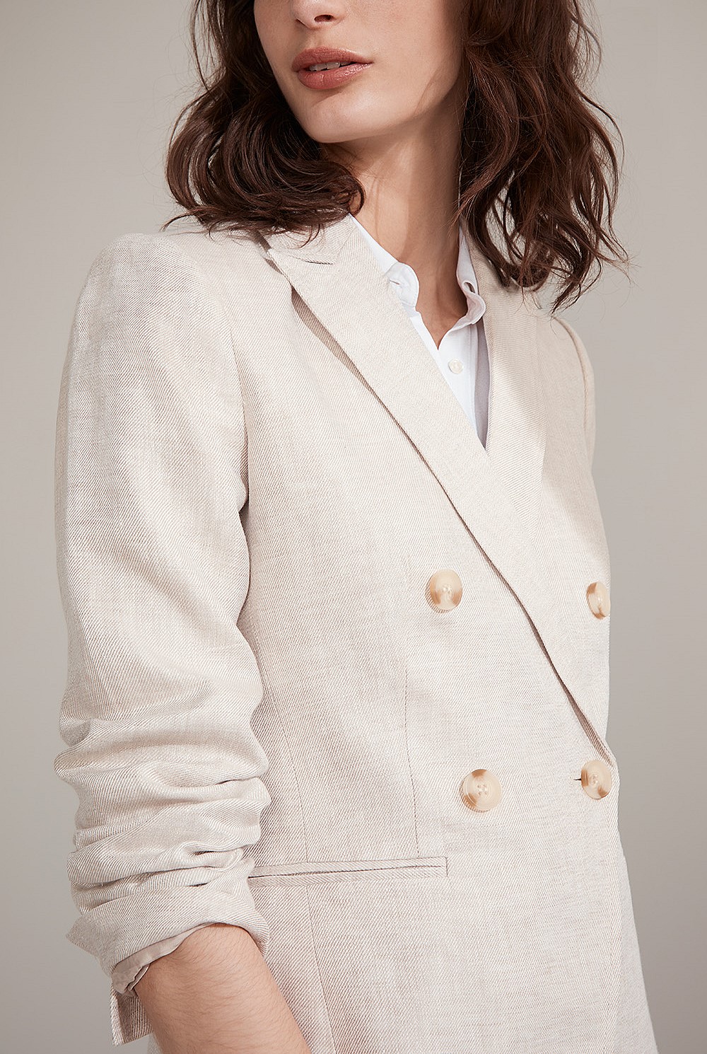 Linen Double Breasted Blazer