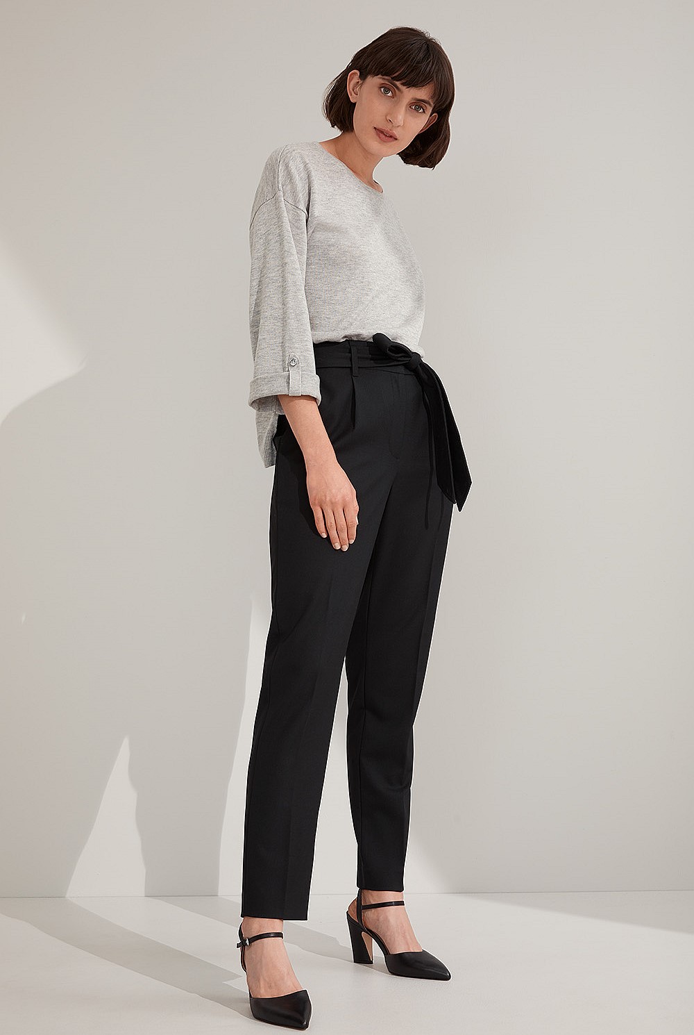 Wool Blend Tab Sleeve Knit