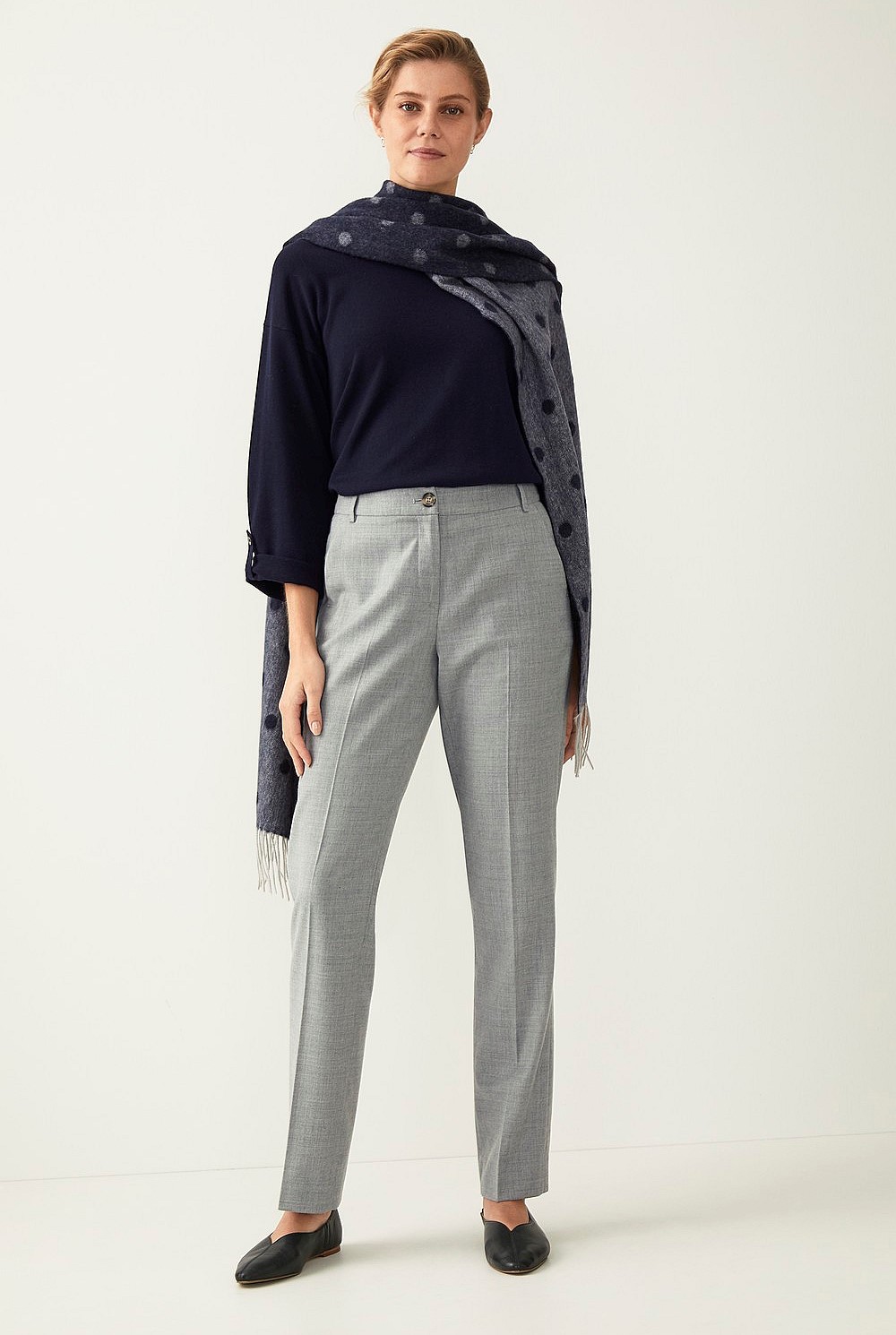 Wool Blend Tab Sleeve Knit