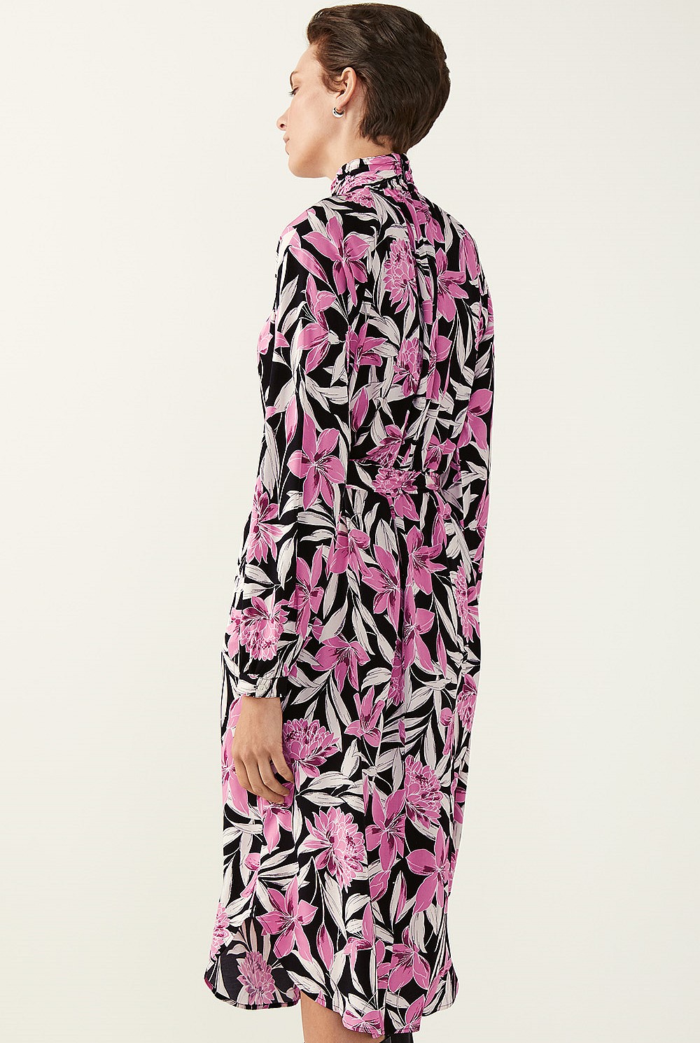 Floral Lotus Print Dress