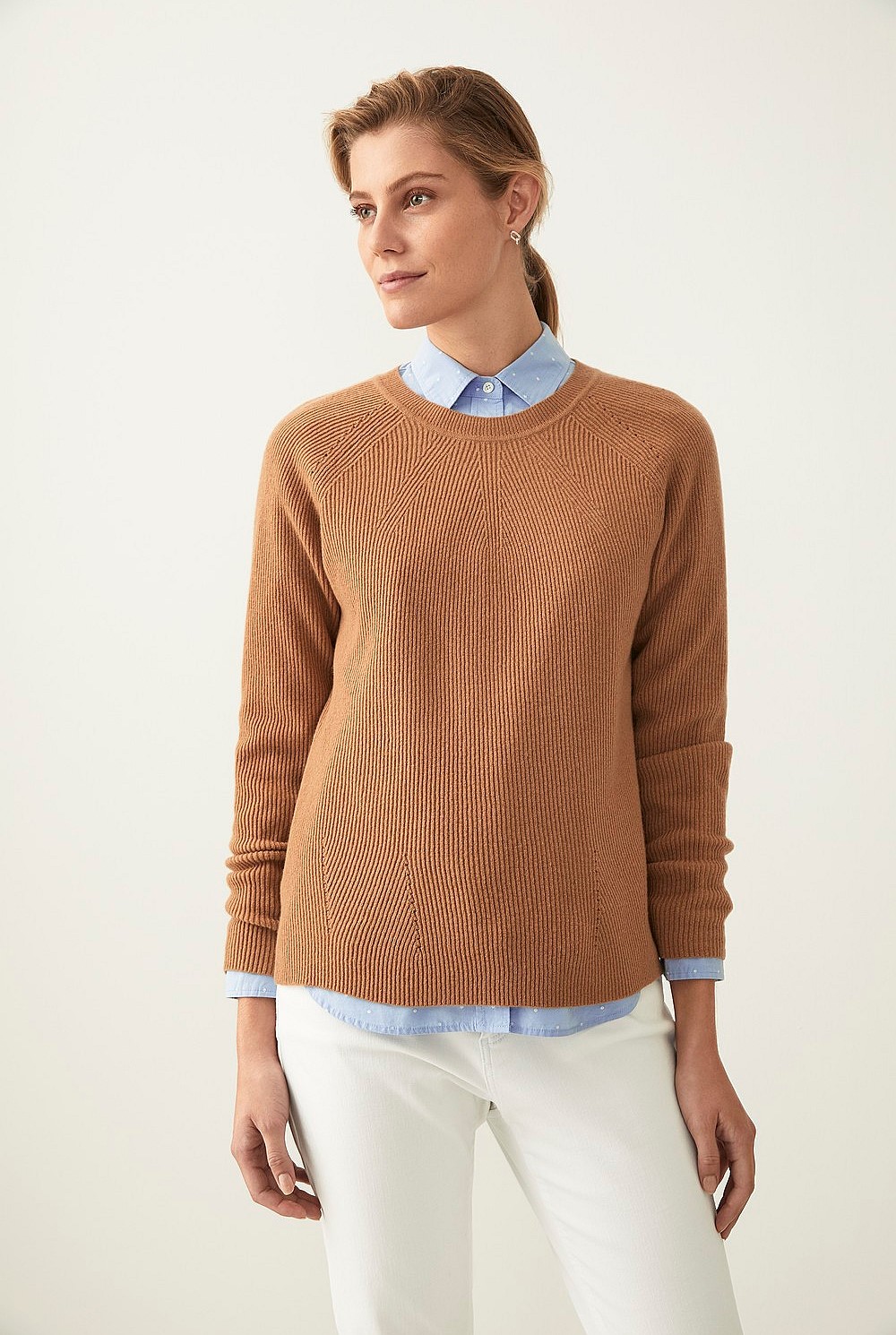 Pointelle Detail Extrafine Merino Knit