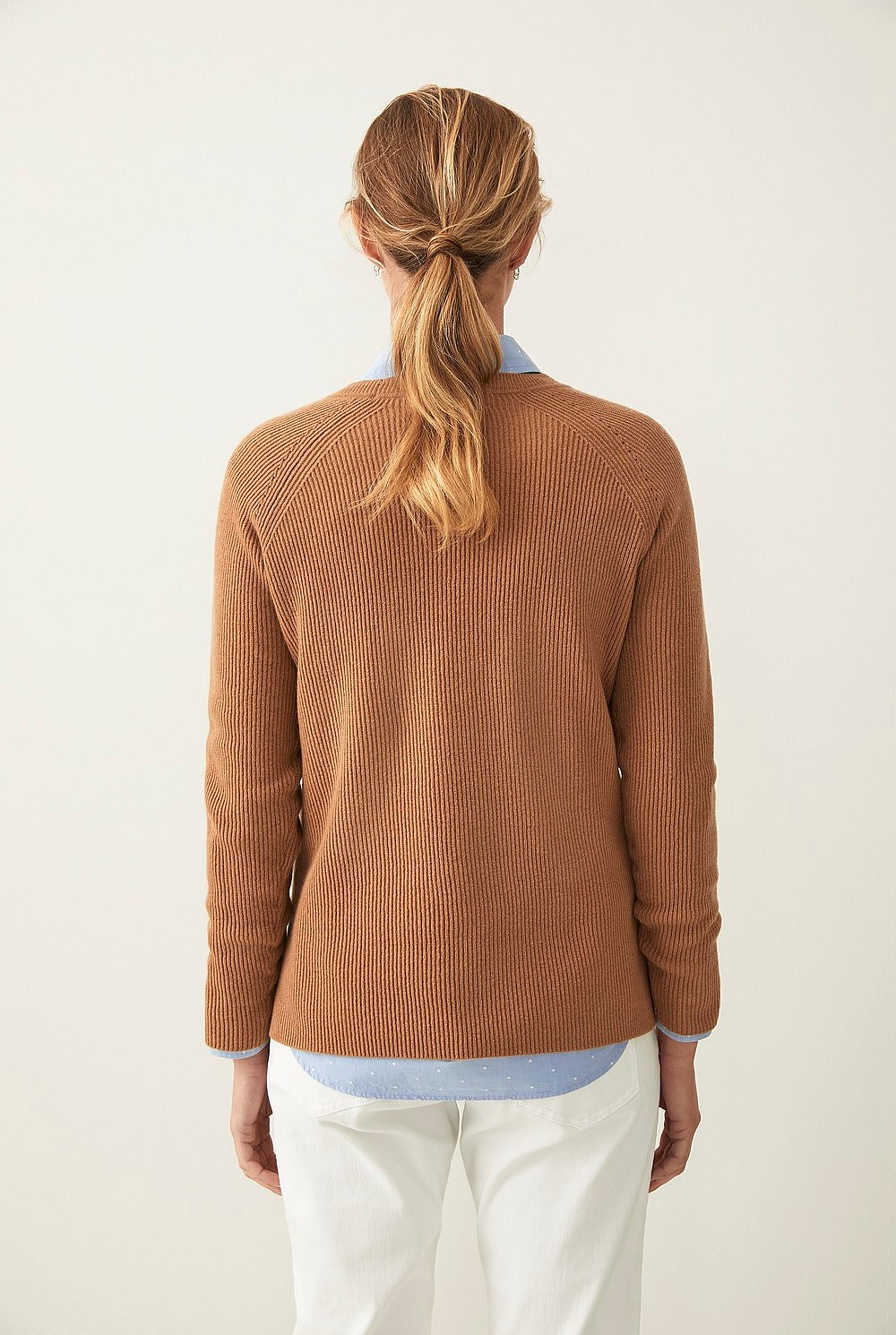 Pointelle Detail Extrafine Merino Knit