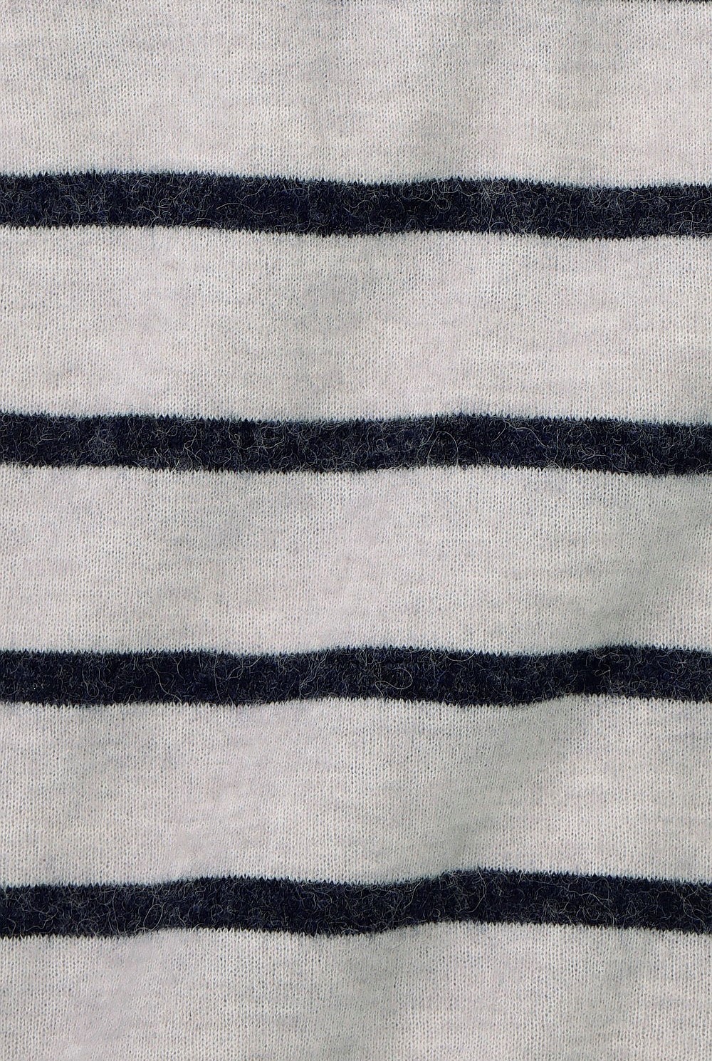 Soft Stripe Merino Blend Roll Neck