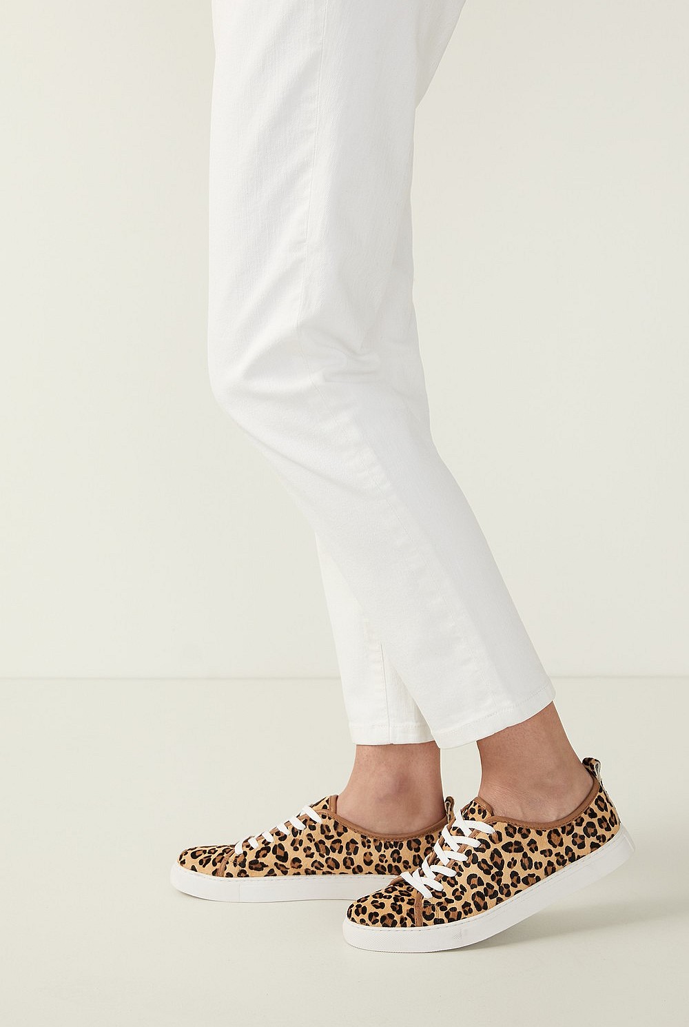 Gayle Leopard Print Leather Sneaker