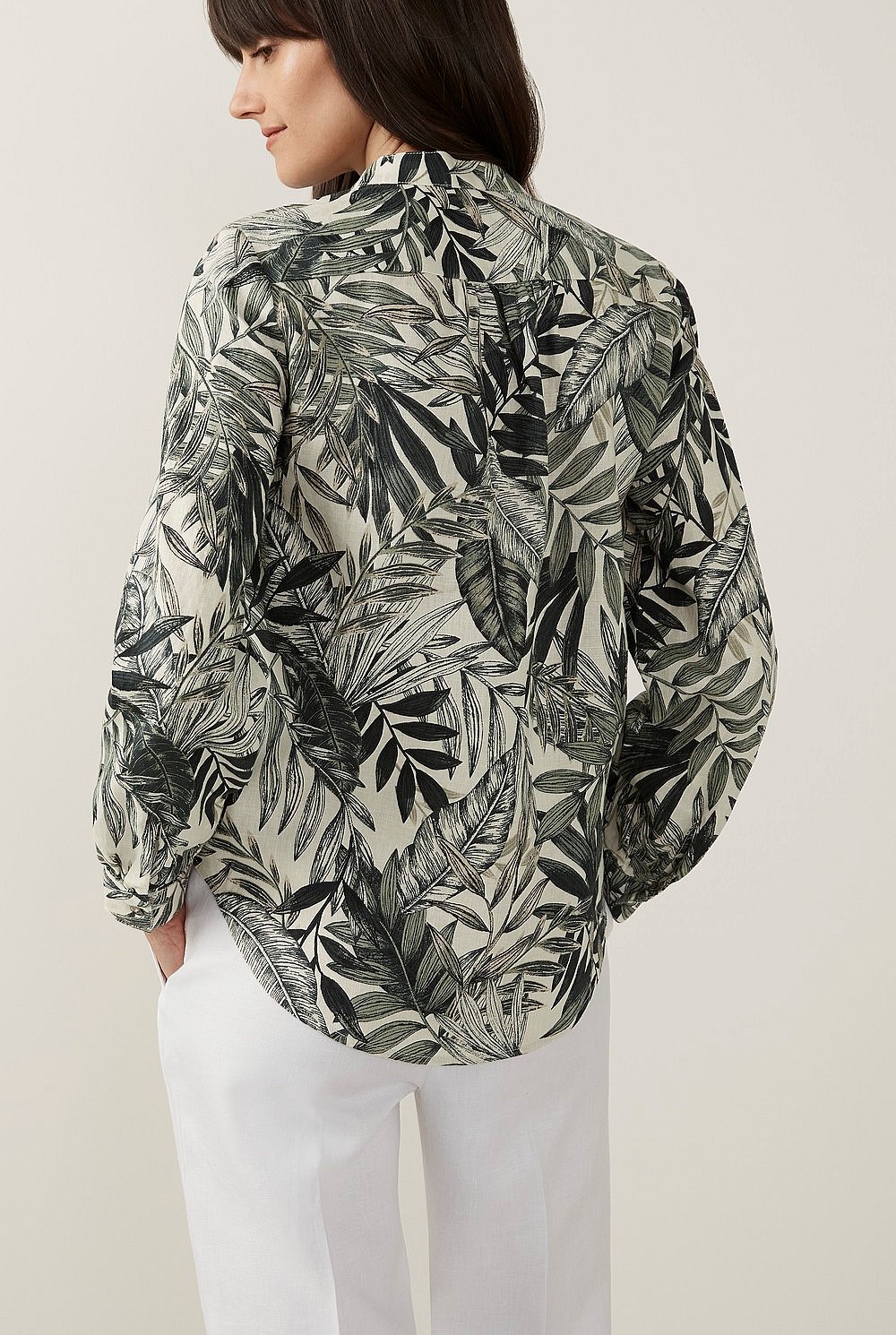 Tropical Linen Blouse