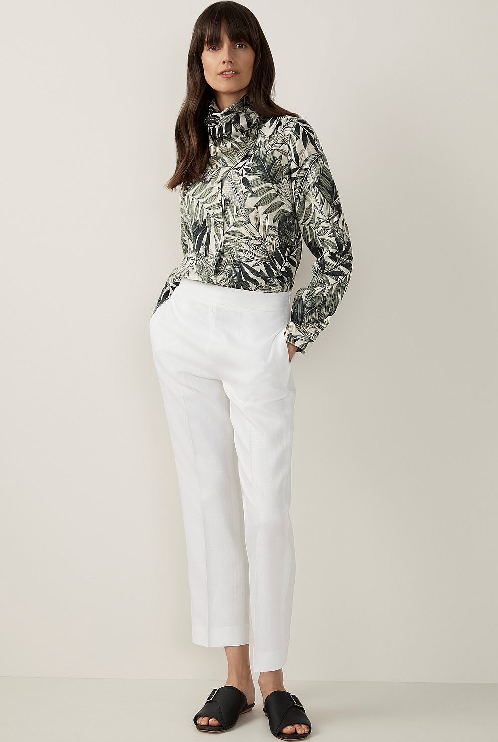 Tropical Linen Blouse
