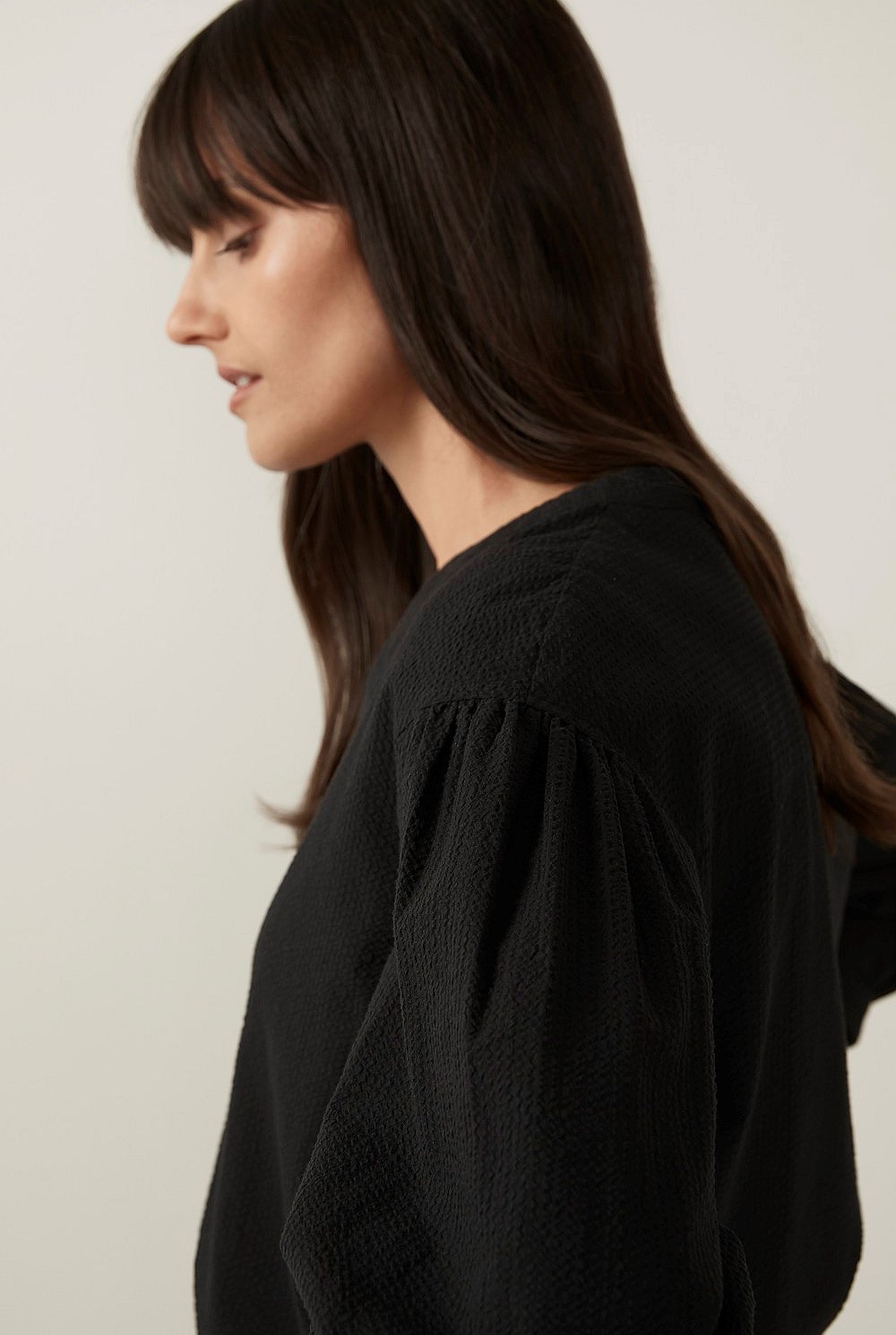 Cotton Seersucker Blouse