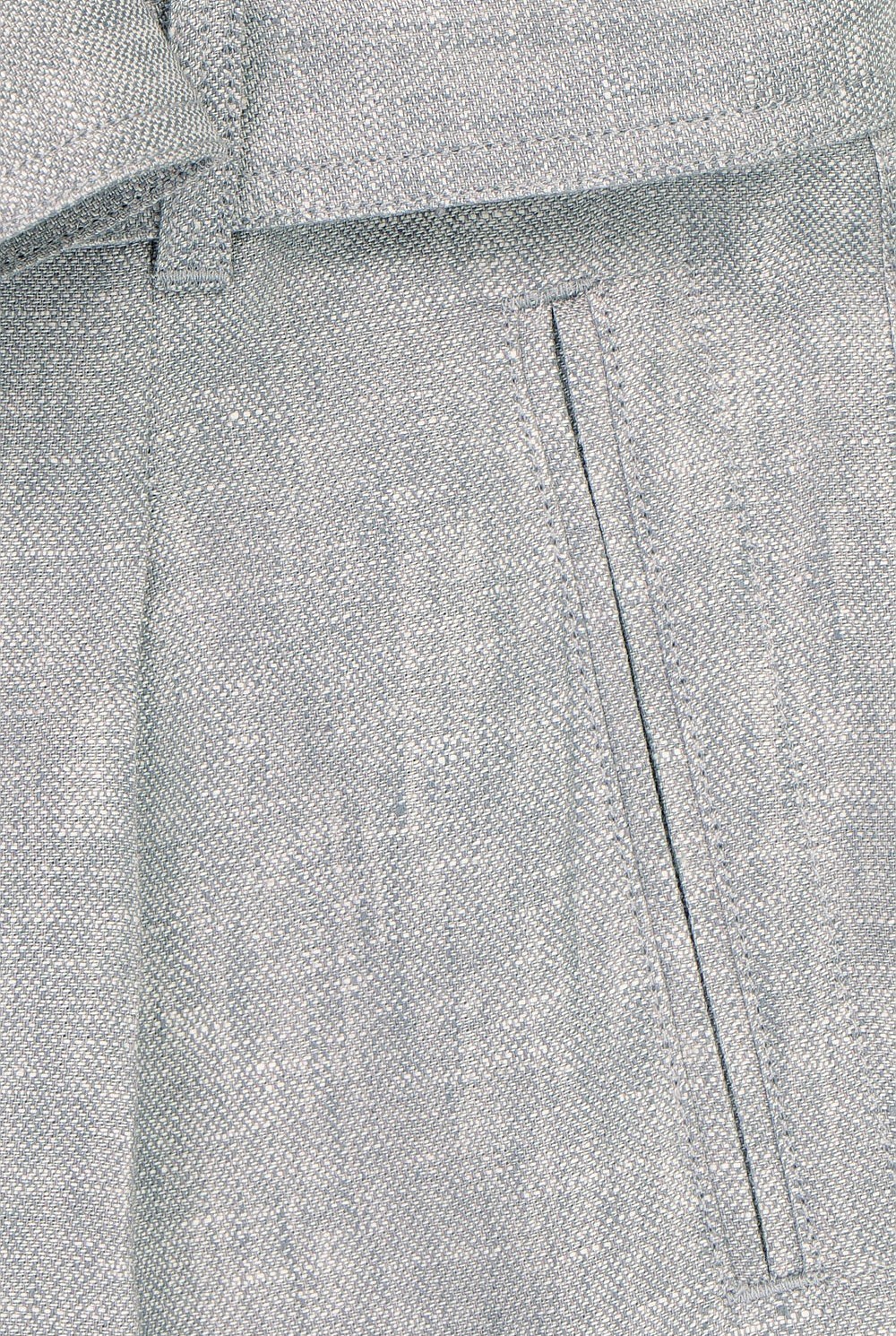 Linen Yarn Dyed Tie Front Pant