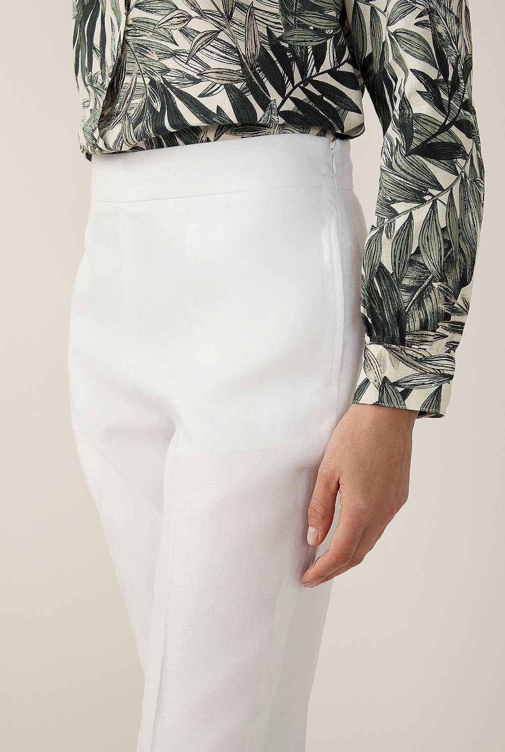 Linen Straight Leg Trouser