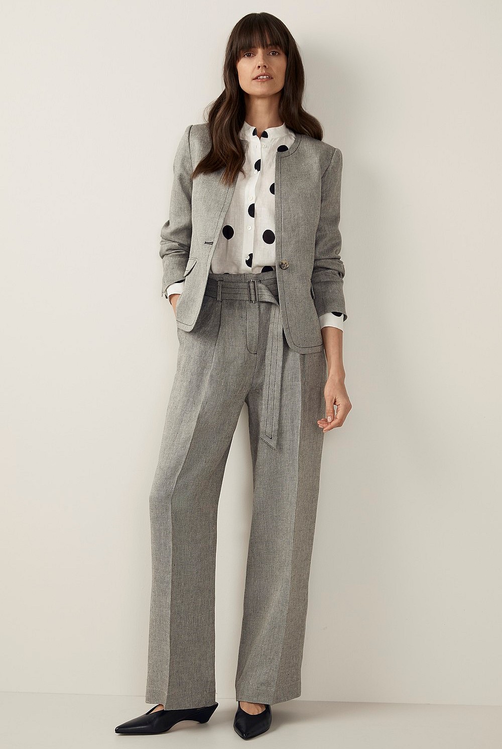 Linen Yarn Dyed Twill Jacket