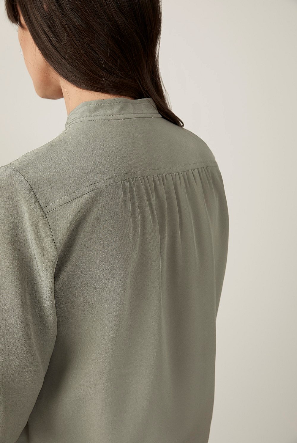 Gathered Silk Top