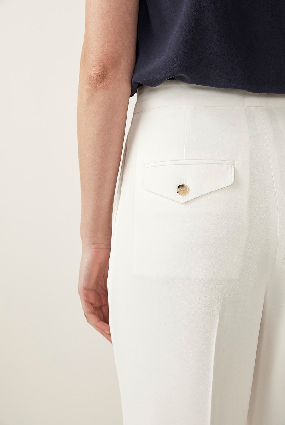 Triacetate Pleat Front Pant