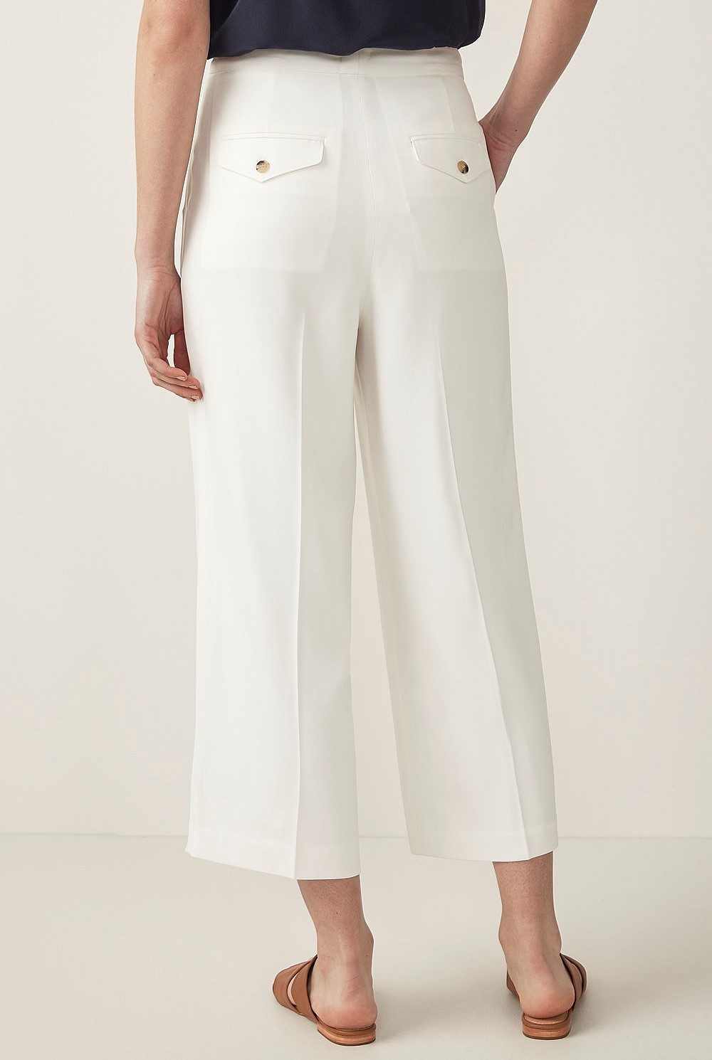 Triacetate Pleat Front Pant