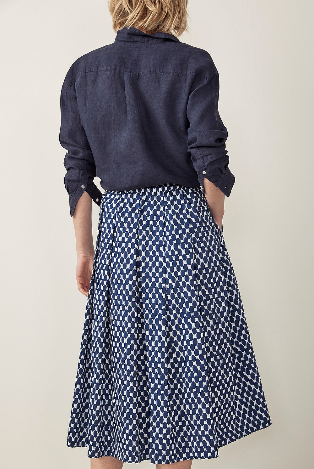 Overlay Spot Pleat Skirt