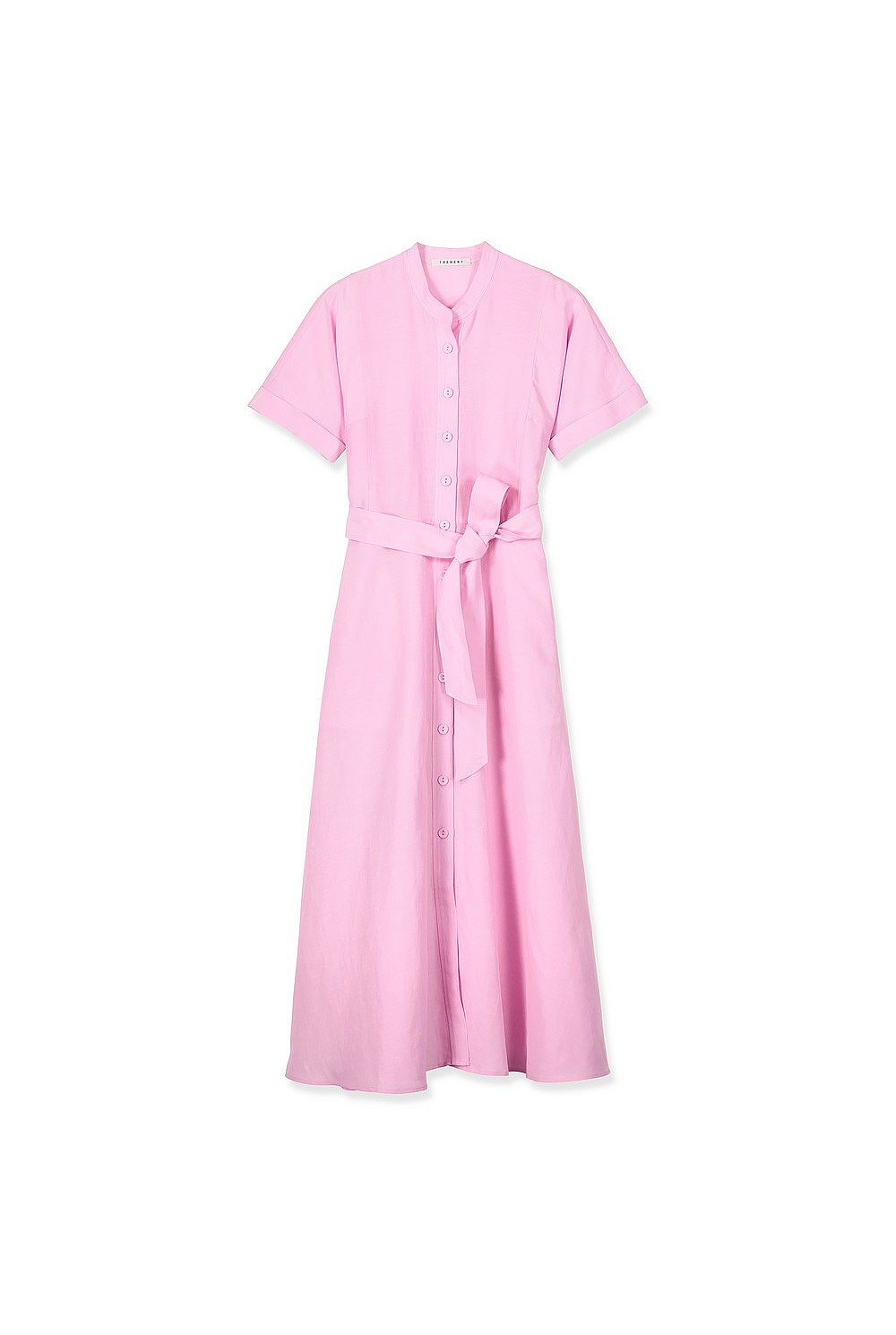Linen Cupro Blend  Shirt Dress