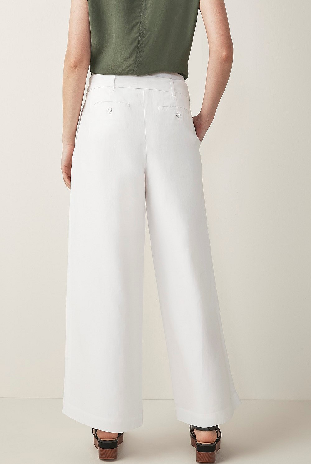 Cupro Belted Wide Leg Pant