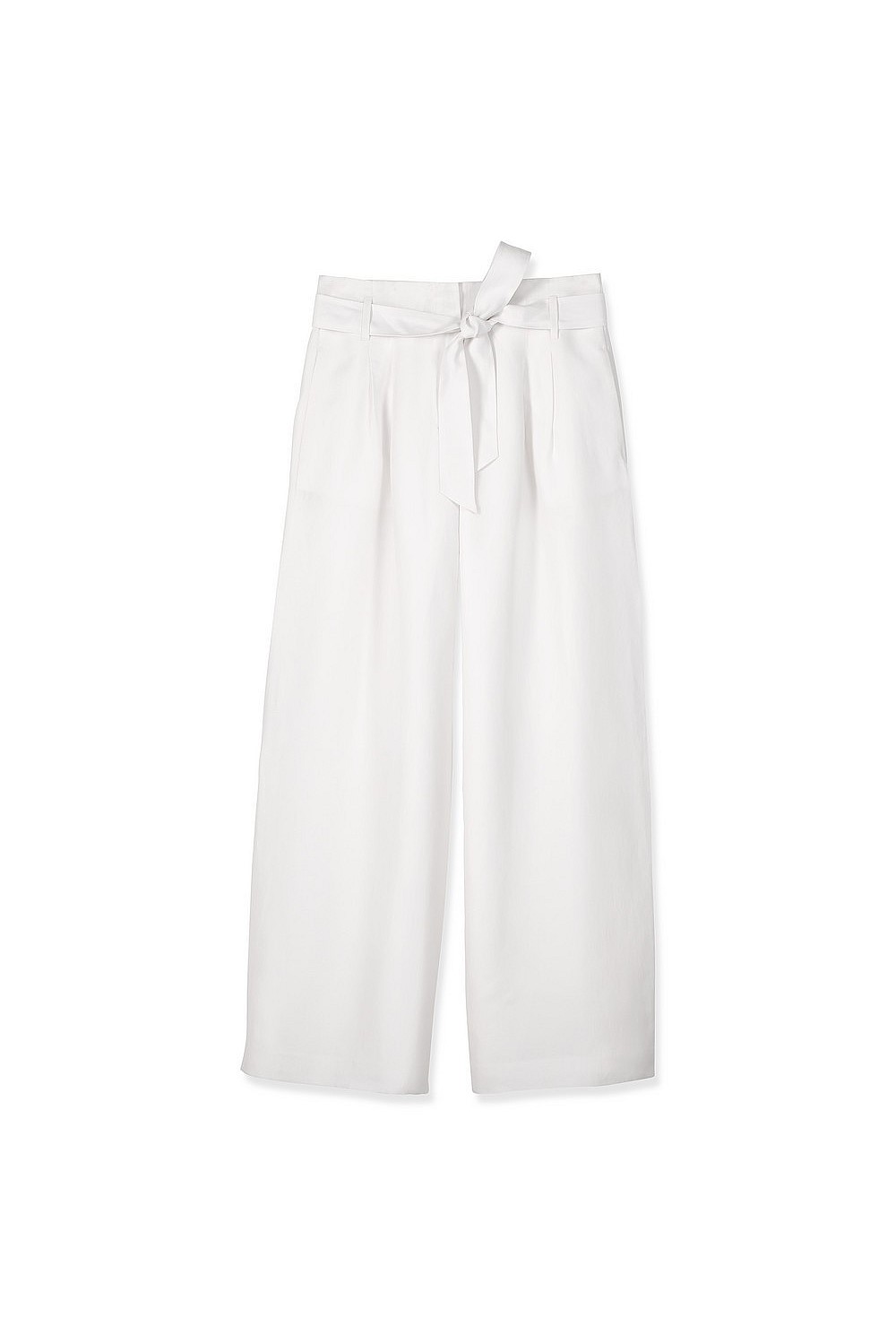 Cupro Belted Wide Leg Pant