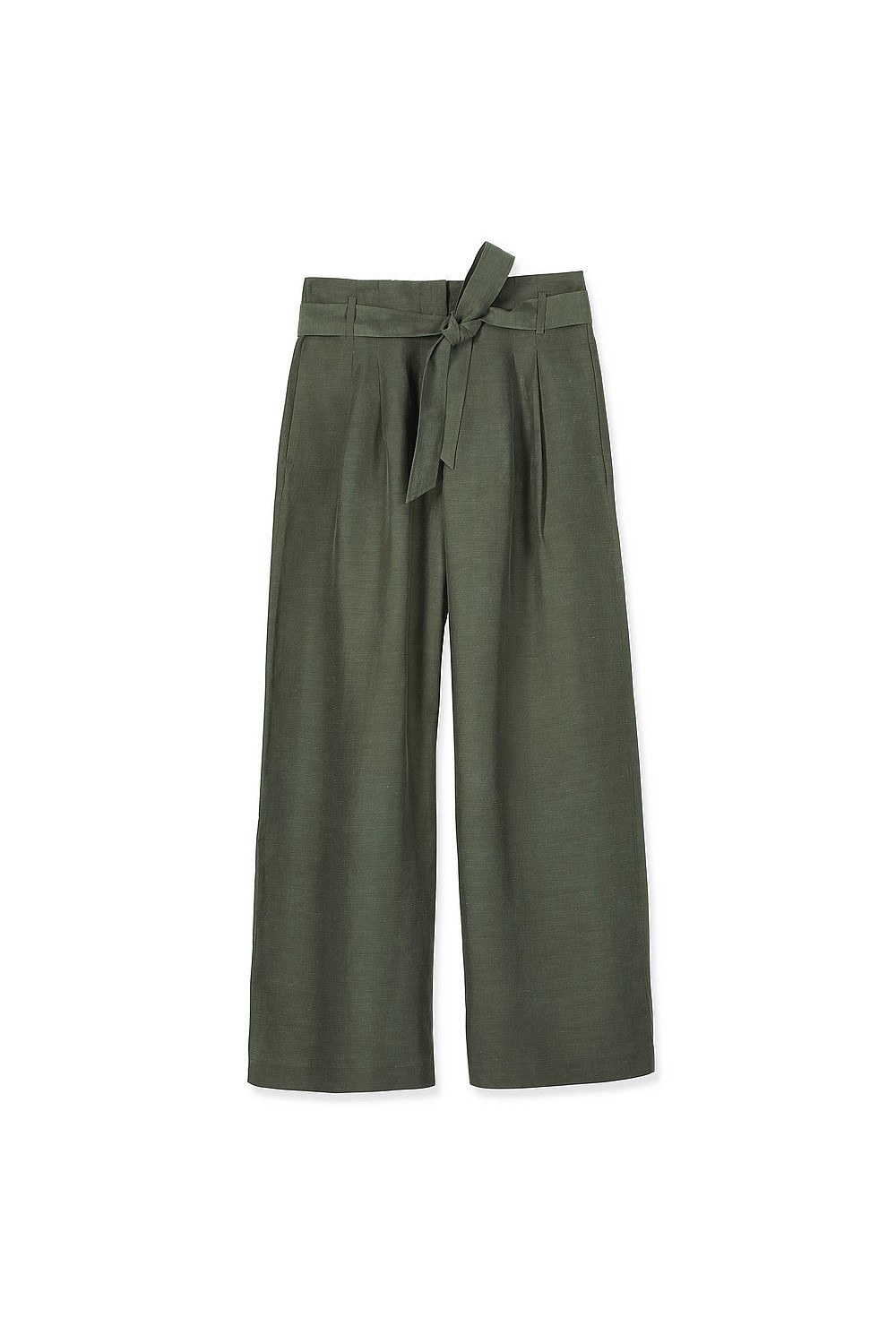 Cupro Belted Wide Leg Pant