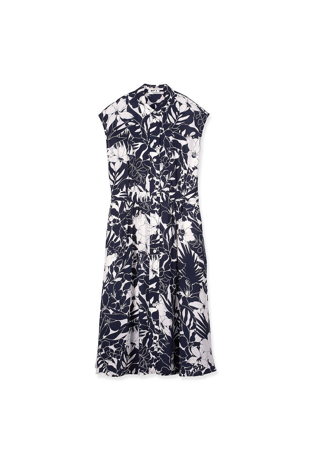 Silk Blend Tropical Dress