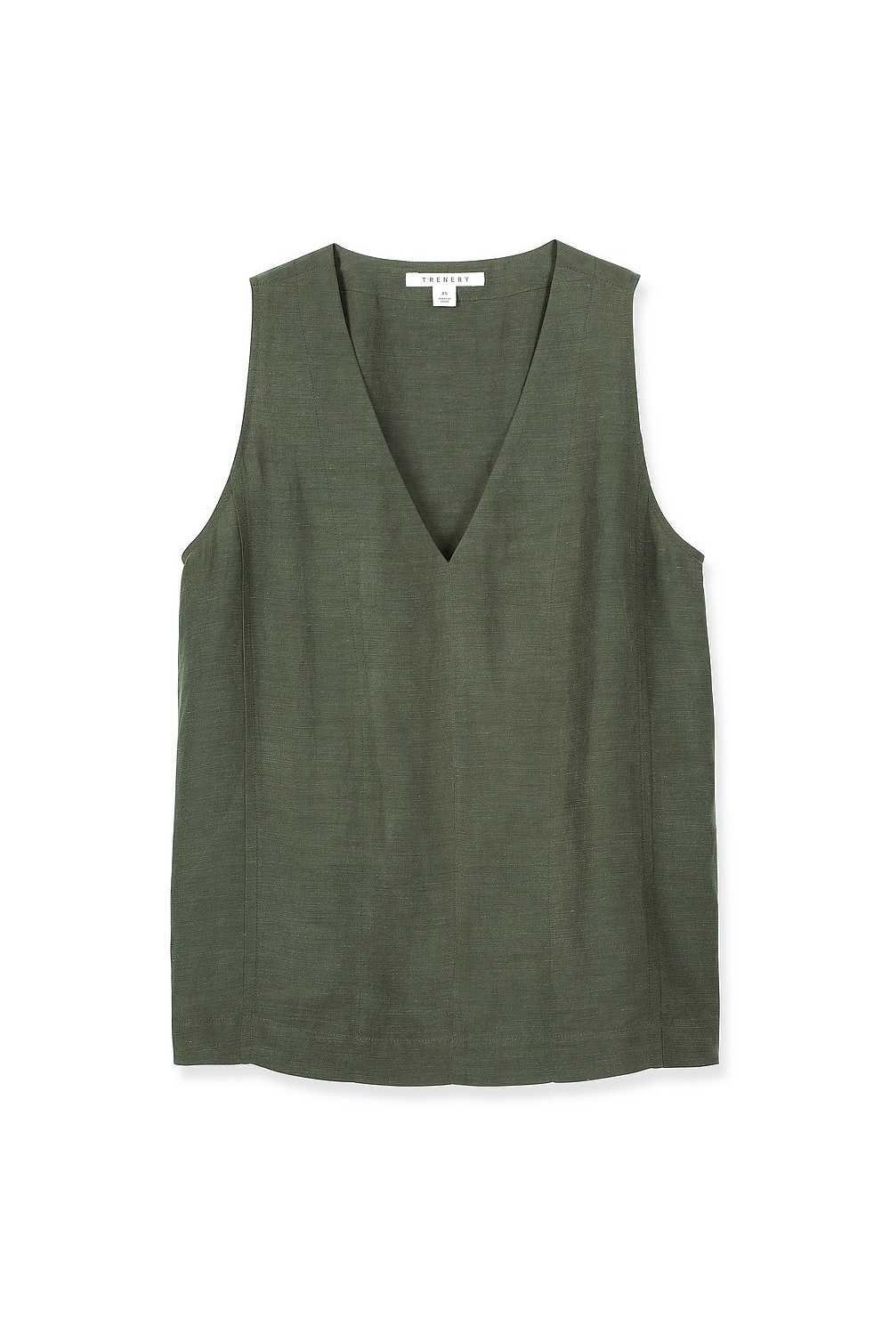 Linen Cupro V-Neck Top