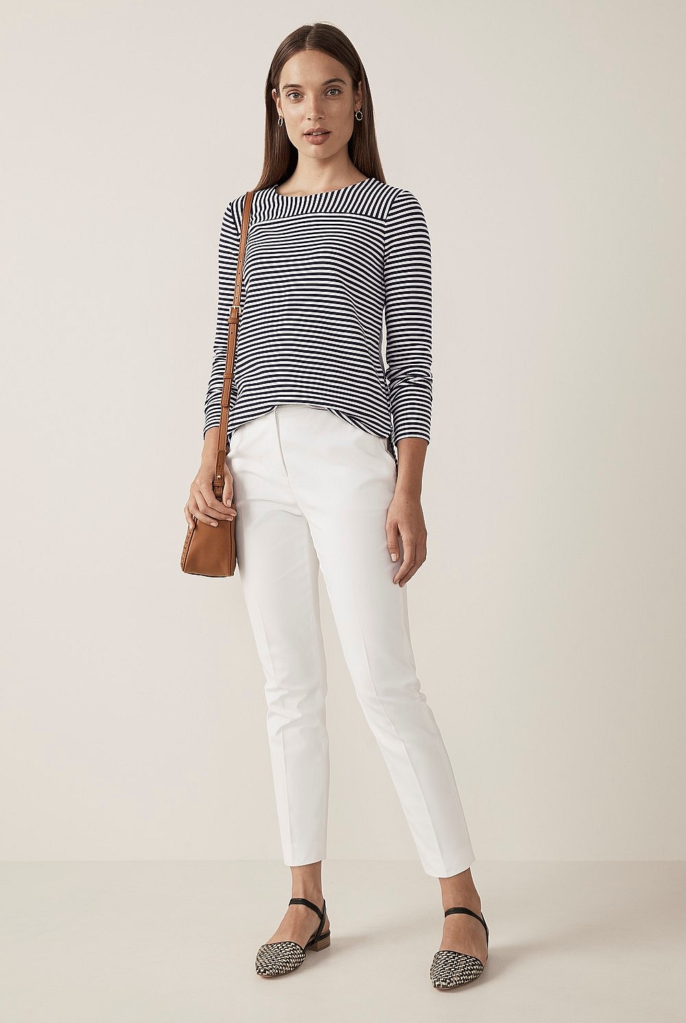 Cotton Stretch Crop Trouser