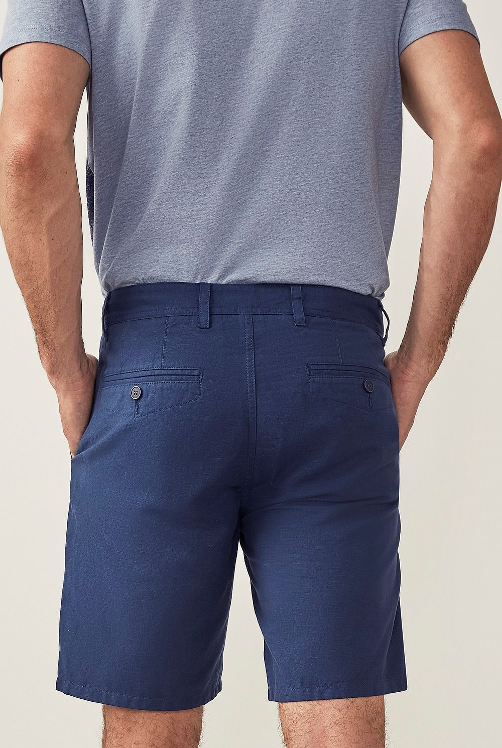 Yarn Dyed Cotton Linen Short