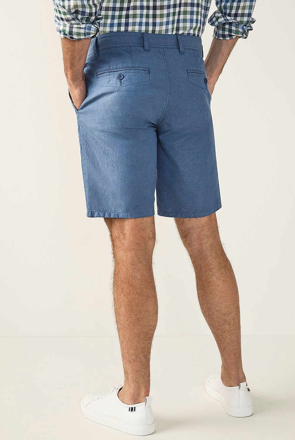 Yarn Dyed Cotton Linen Short