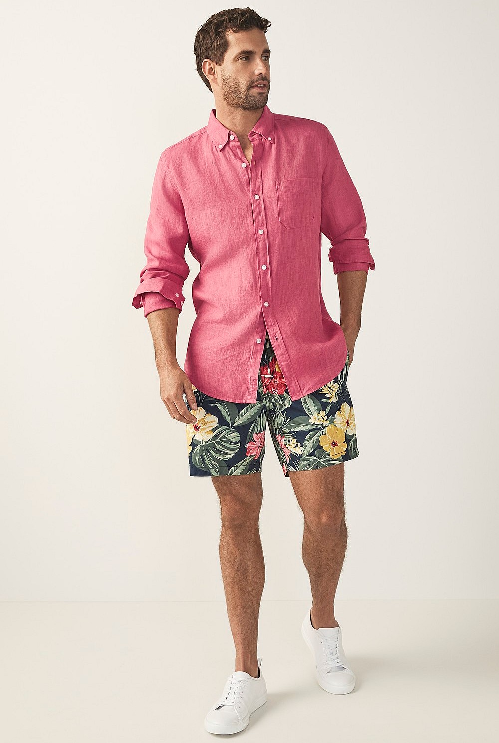 Hawaiian Print Swim Short