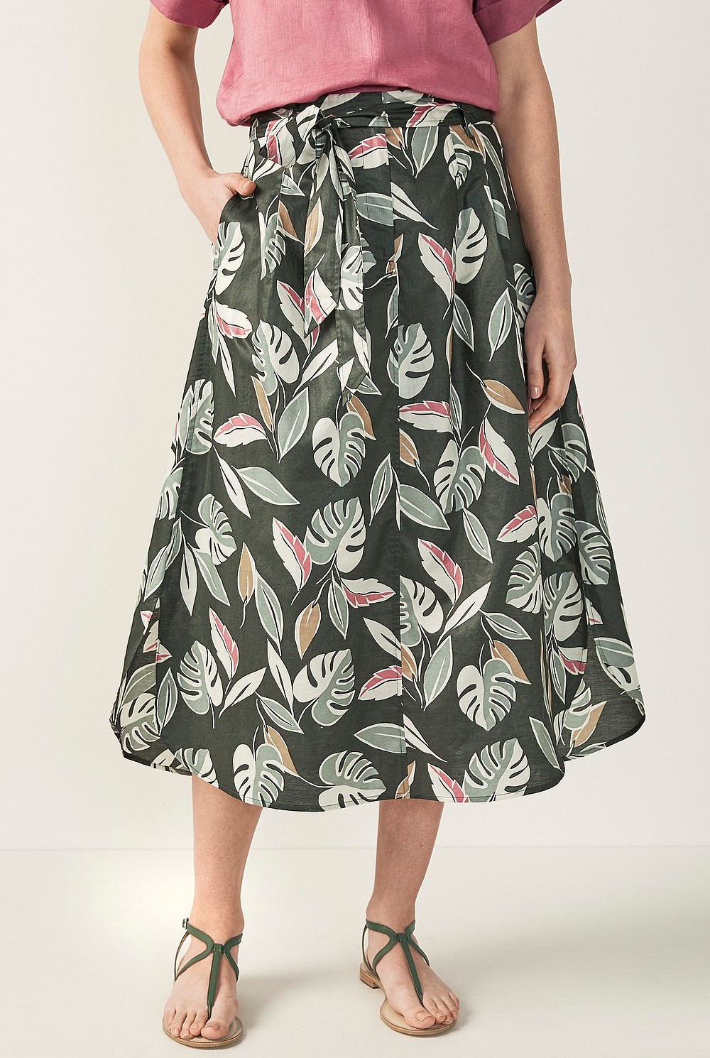 Tropical Print Skirt