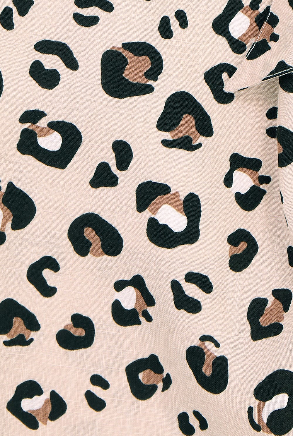 Linen Leopard Tie Front Pant