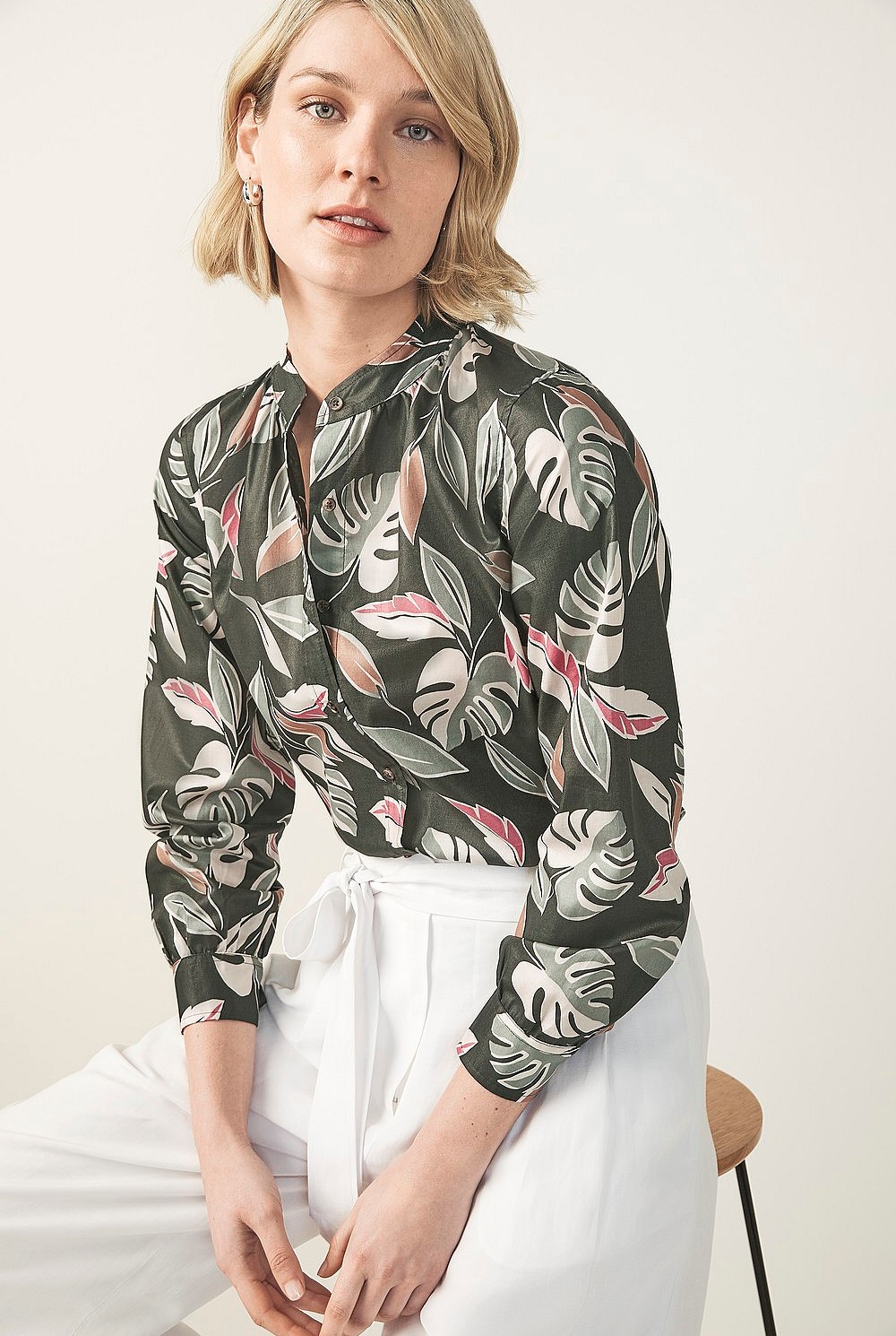 Tropical Print Blouse