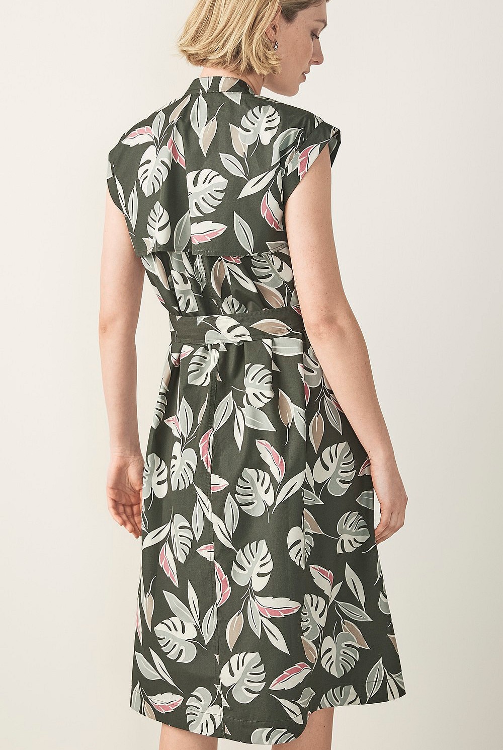 Cotton Poplin Tropical Dress