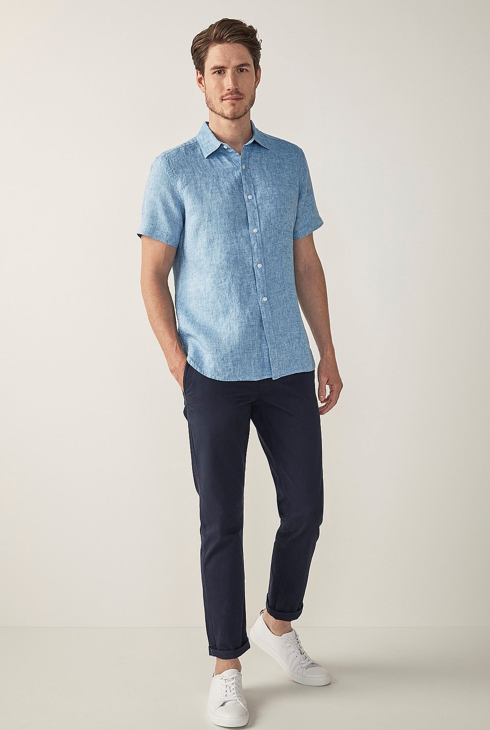 Delave Linen Short Sleeve Shirt