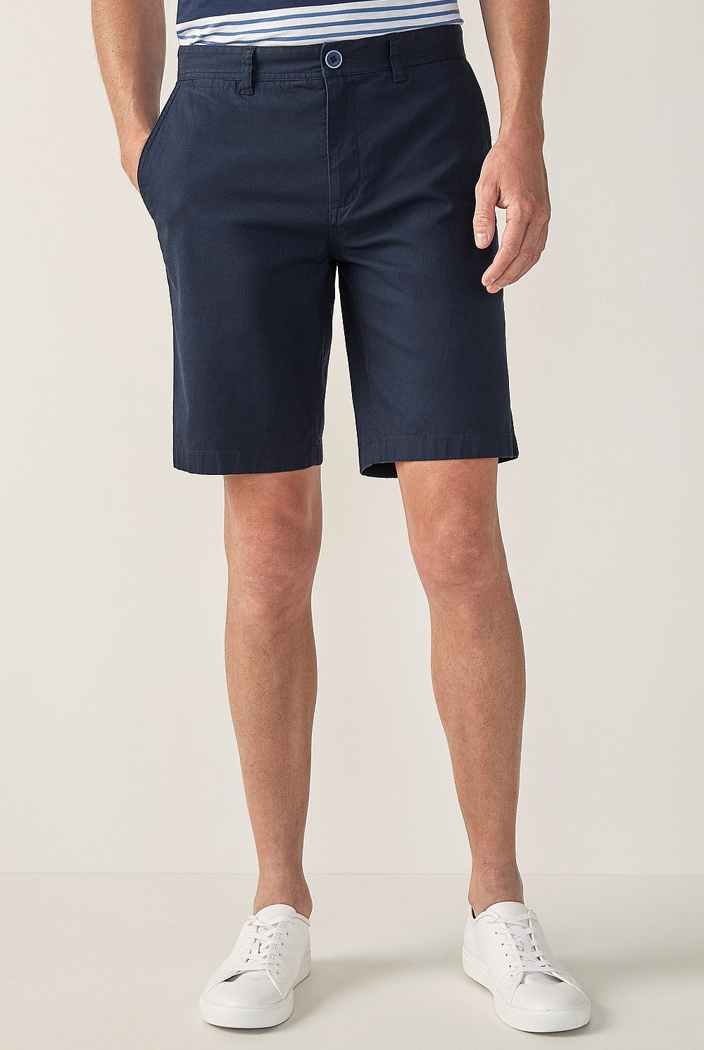 Long Line Cotton Slub Short