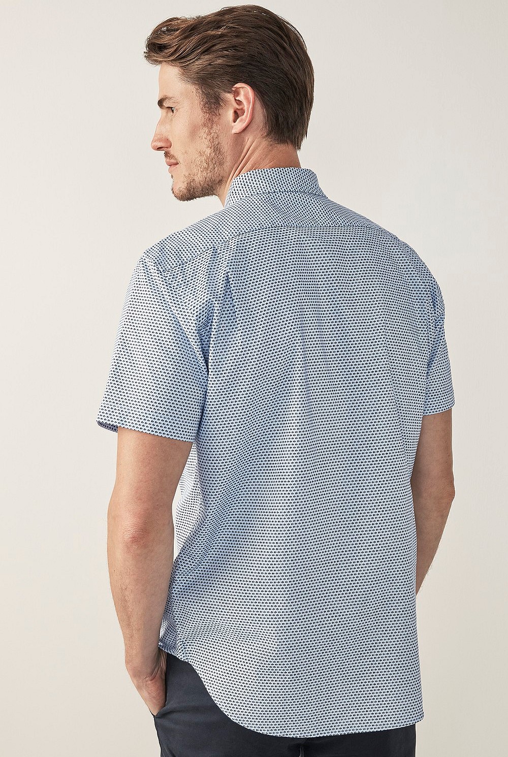 Chambray Ocean Print Shirt