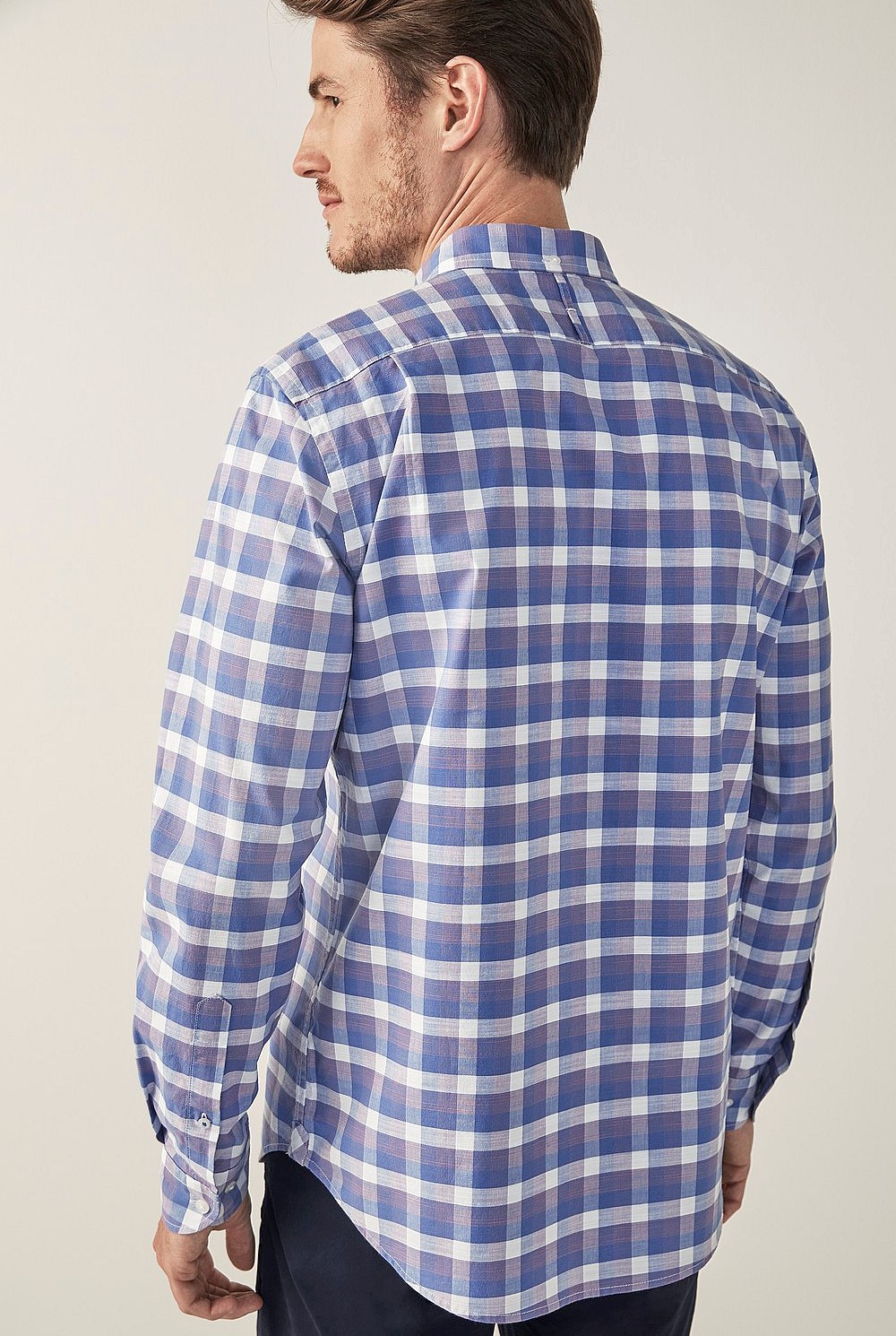 Cotton Slub Gingham Shirt