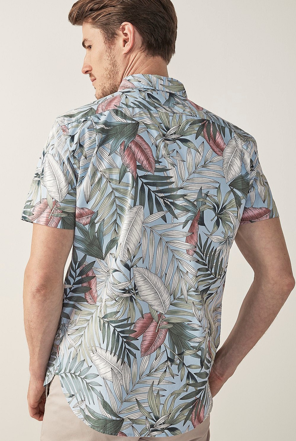 Linear Palm Short Sleeve Shirt