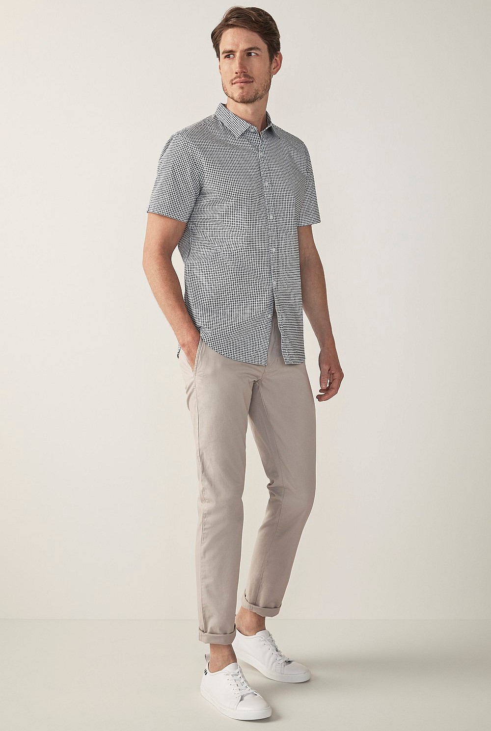 Circle Stamp Short Sleeve Shirt