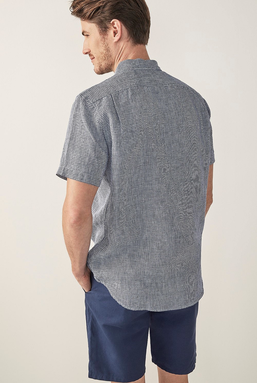Mini Gingham Linen Shirt