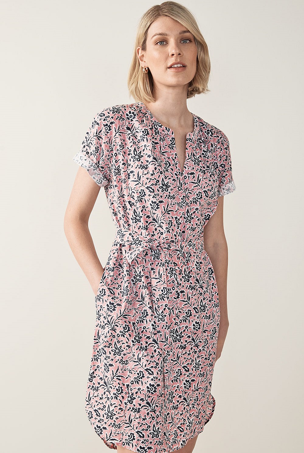 Floral Block Print Dress